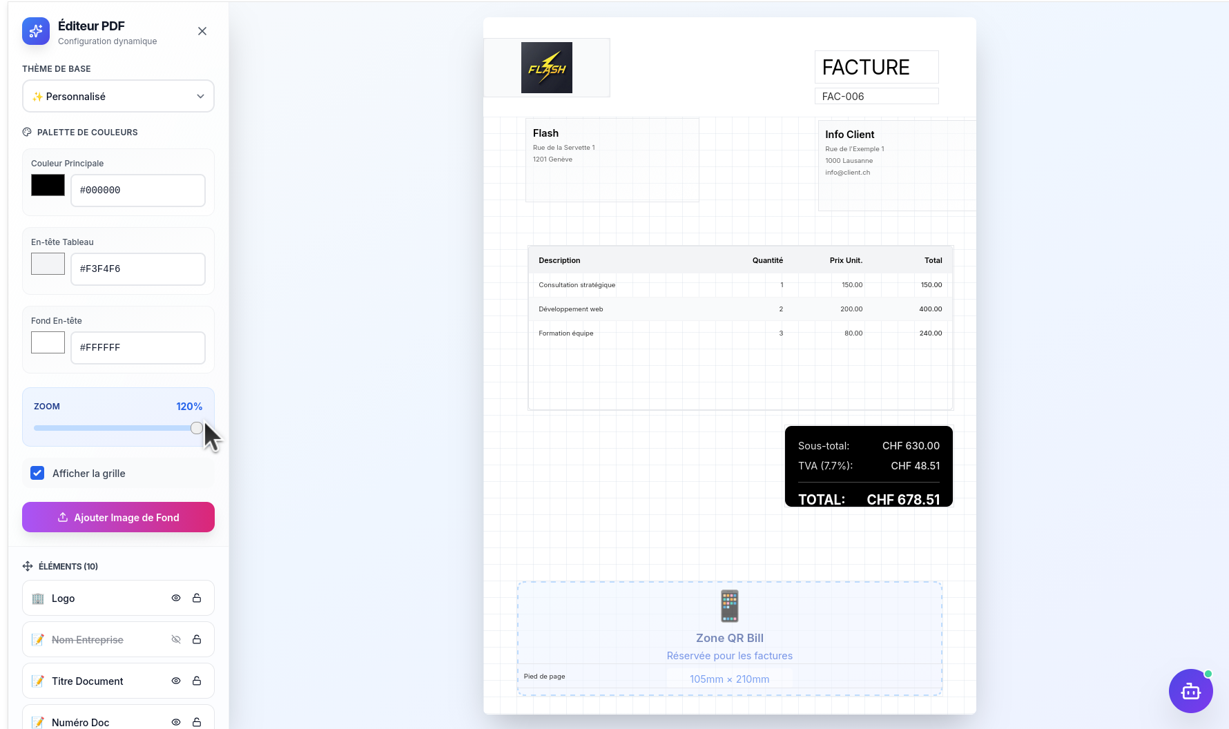 Éditeur de factures