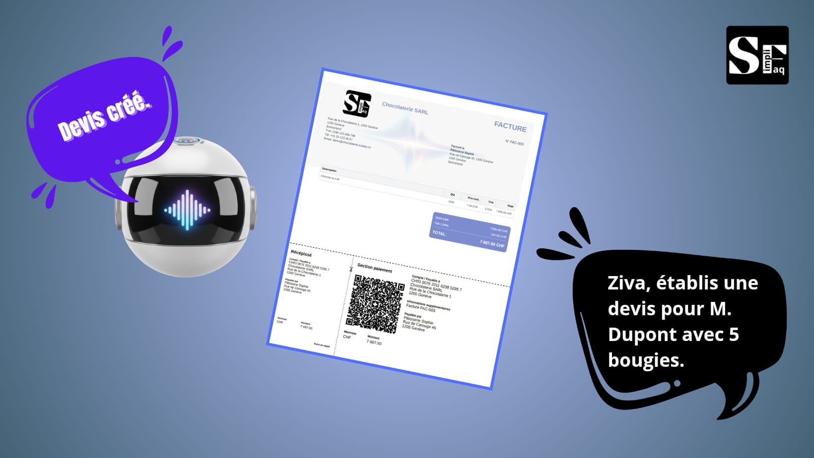 Créer un devis en parlant en Suisse : plus vite, sans clavier